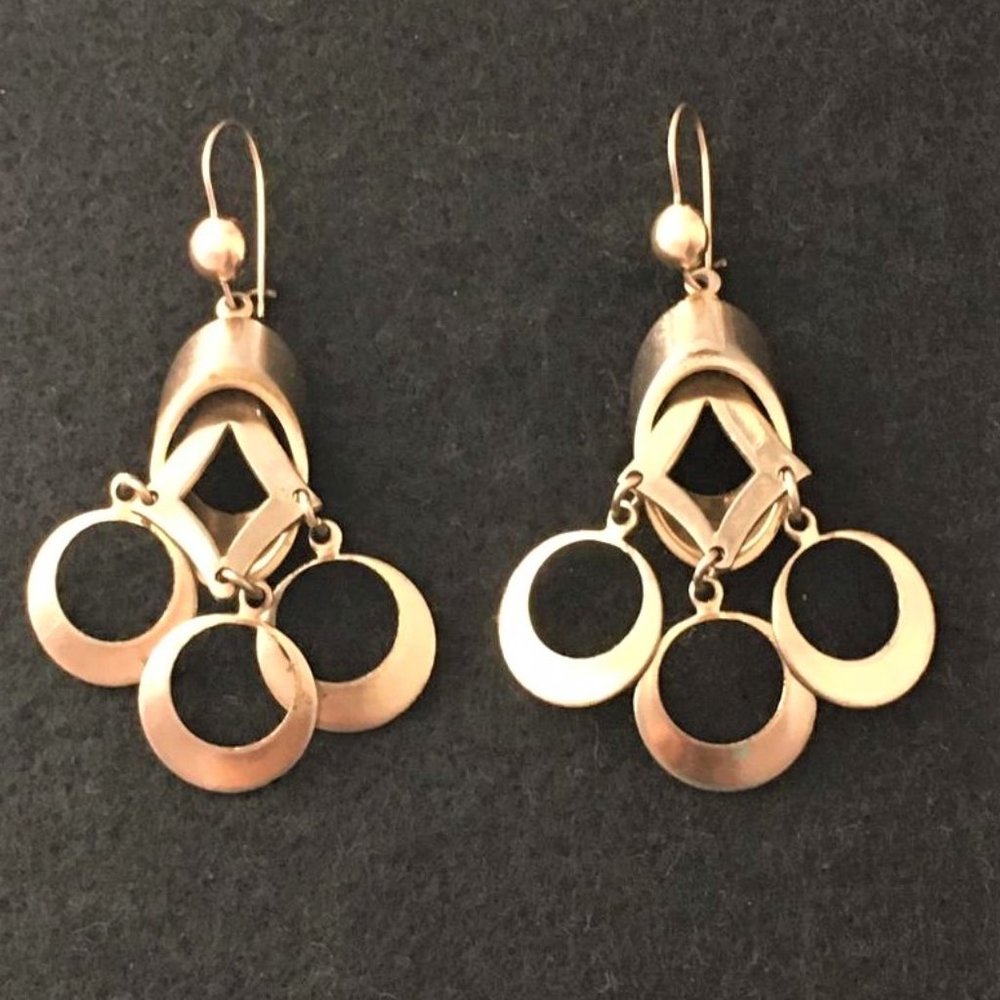 Mid Century Geometric Dangle Earrings